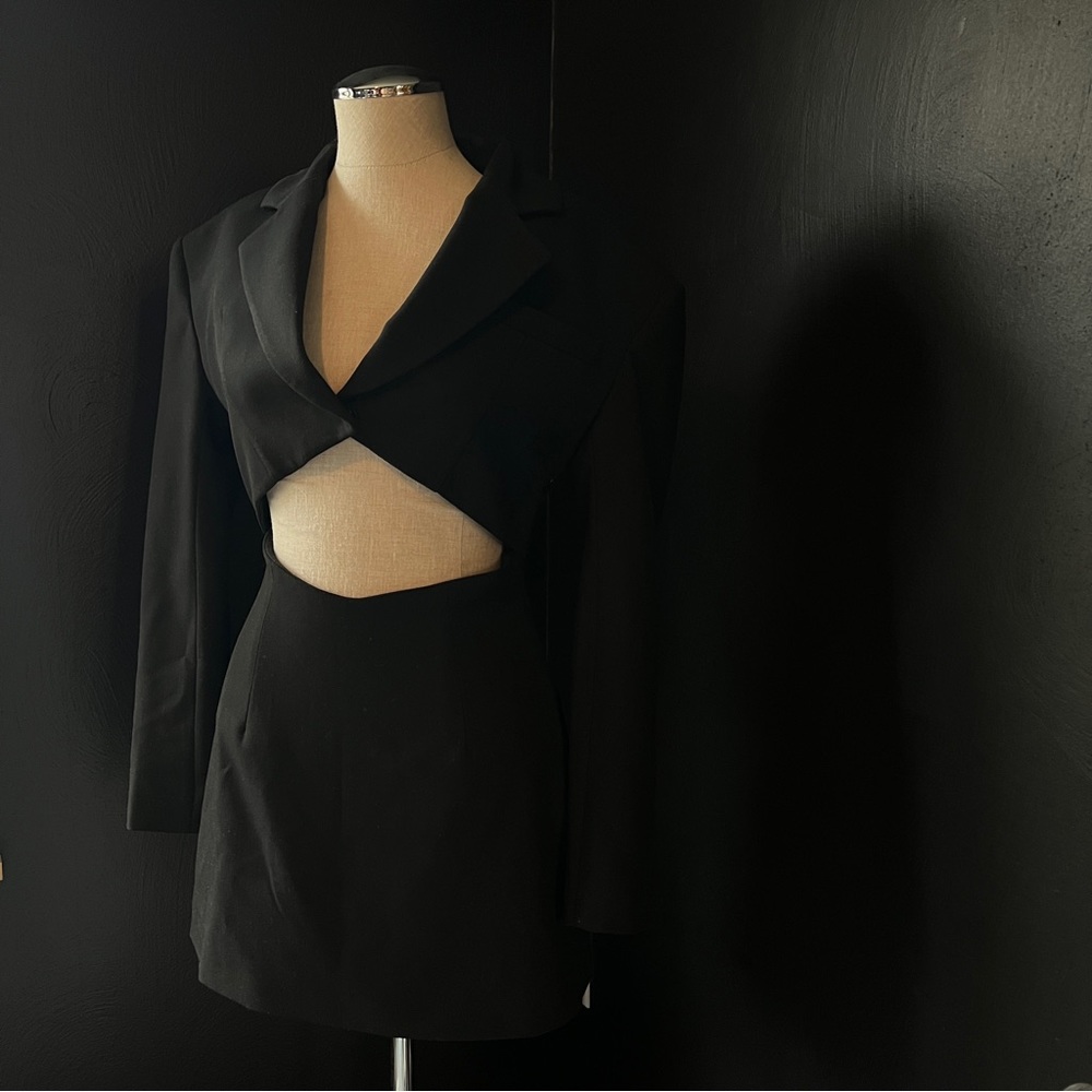 Zara blazer cut out mini dress